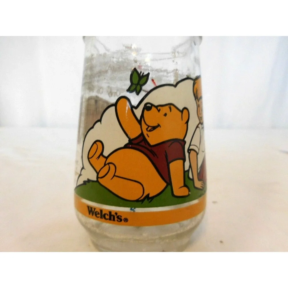Welch's Disney Winnie The Pooh Jelly Jar Glass Cup Pooh's Grand Adventure